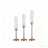 Supports de bougies en acrylique transparent à 3 bras pour anniversaires, mariages, fêtes – Décoration élégante et ornements pour événements