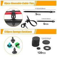 Kit universel de 1240 clips et attaches, 32 tailles, rivets en nylon pour pare-chocs, rivets de panneau de porte, rivets en plastique avec attache de câble à verrouillage