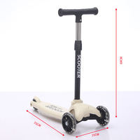 Nouveau modèle de trottinette pliable pour enfants, bébés et tout-petits, avec musique