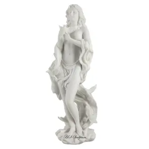 Toptan antik yunan tanrı heykeller-Antik yunan beyaz mermer aşk tanrıça heykeli açık taş heykel