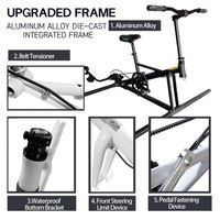 Vélo aquatique SUP à plancher plat, monoplace, cadre en aluminium avec tapis flottant avant, faible résistance, pour la plage, rangement facile, de Chine Lumark