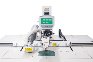 Máquina <span class=keywords><strong>de</strong></span> Coser Automática con Cabezal Giratorio <span class=keywords><strong>de</strong></span> 360 Grados JTK10-90AWWJ, Corte Láser para Fábrica <span class=keywords><strong>de</strong></span> Ropa - Product Image 5