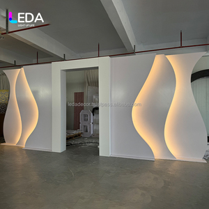 Arco de Boda LEDA Personalizado, Acrílico Luminoso, Removible, con Luces LED Blancas, Fondo de Escenario para Decoración de Eventos y Fiestas - Product Image 4