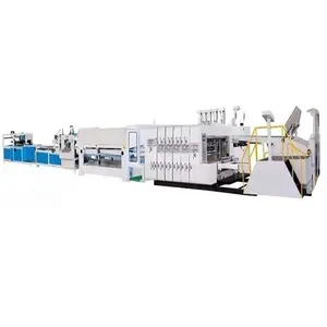 China corrugated cardboard machine manufacturer automatic packaging carton box making folding gluing machine price