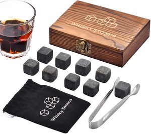 Juego de regalo de piedras de whisky para hombres, Set de piedras de granito para enfriar whisky, regalo genial