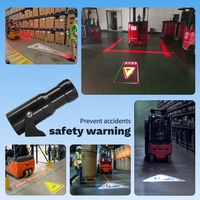 Nouveau chariot élévateur à fourche électrique en aluminium pour piétons voyant d'avertissement de sécurité bleu LED phare de zone rouge pour le travail de projection nocturne circulaire