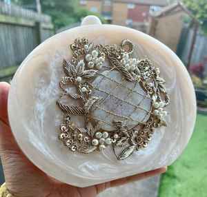 Compact <b>Resin</b> Clutch For Women With Stylish Design Durable Finish Perfect For Weddings And Cocktail Parties - Product Image 1