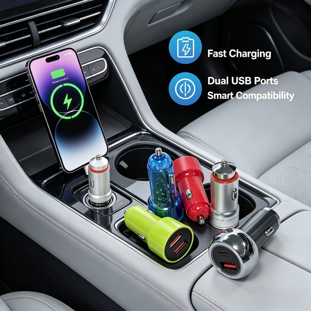 Charger Quick Adapter Charging Retractable Car Charger for iphone and Android Phones Mini Size Fast with 12 24v Voltage Car