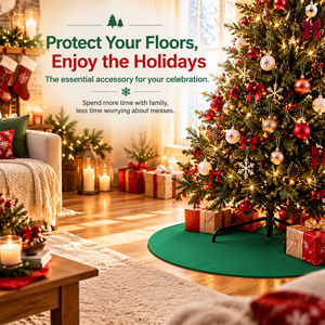 LEDUN 71cm Round <b>Silicone</b> Christmas Tree Base <b>Mat</b> Waterproof Anti-Scratch Christmas Tree Stand Floor Protector Tray - Product Image 5