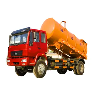 Sinotruk HOWO 4x2 6ล้อถังยางสุญญากาศห้องน้ำใหม่รถบรรทุกดูดสิ่งปฏิกูลระบายน้ำทิ้งสำหรับทำความสะอาดถนน