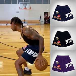 Pantalones Cortos de Baloncesto para Hombre El Capitan, de Malla Transpirable, para Entrenamiento Atlético, con Logotipo Frontal, Ropa Deportiva Informal - Product Image 1