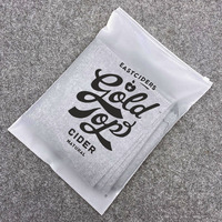Vêtements de bain, t-shirts de sport, sweats à capuche, chaussettes personnalisés avec logo imprimé, recyclables, réutilisables, emballage en plastique CPE noir givré avec fermeture éclair