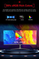 Moniteur RU 4k 19 32 34 pouces, moniteurs LED incurvés sans bordure, moniteurs de jeu professionnels 4k, LCD (affichage à cristaux liquides)