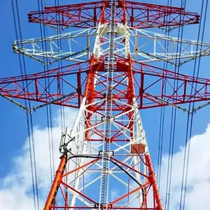 चीन में किए गए 132kv स्टील विद्युत पारेषण लाइन टॉवर जस्ती स्टील बिजली पोल ट्रांसमिशन टावर