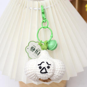 Venta al por mayor, colgante <span class=keywords><strong>de</strong></span> cabeza <span class=keywords><strong>de</strong></span> ajo <span class=keywords><strong>de</strong></span> cebollín <span class=keywords><strong>de</strong></span> ganchillo hecho a mano personalizado, llavero <span class=keywords><strong>de</strong></span> punto, colgante <span class=keywords><strong>de</strong></span> bolsa - Product Image 3