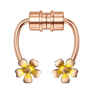 Abeille en or fantaisie Faux <span class=keywords><strong>Piercing</strong></span> anneau de nez magnétique cerceau Septum <span class=keywords><strong>bijoux</strong></span> de corps vente en gros - Product Image 5
