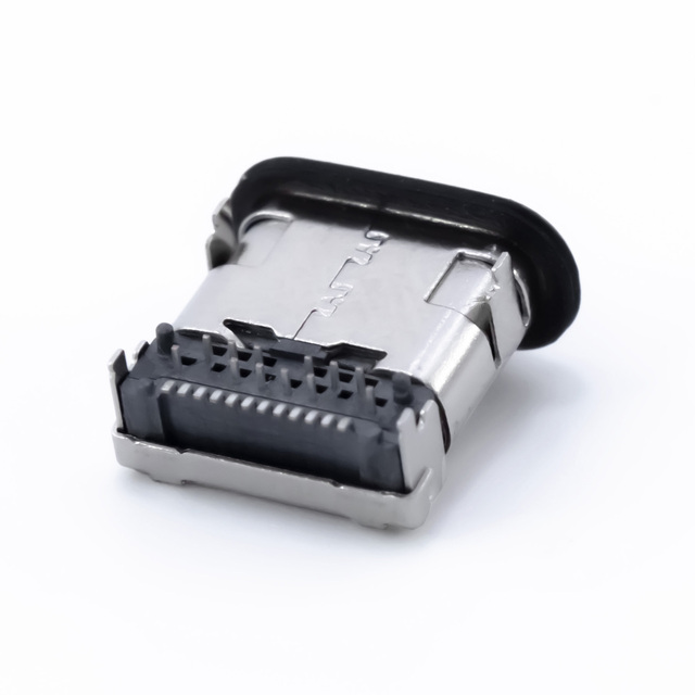 Factory Sale Height on Pcb 3.46mm 24 Pin SMT+DIP Type c USB 3.1 Connector Female IPX8 Waterproof for Wearable Electronic Devices