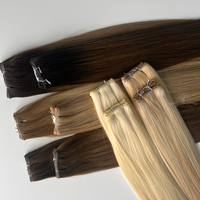 Meilleures extensions de cheveux naturels Genius Weft, blondes vierges, double invisibles, cheveux humains naturels bruts, cheveux russes Genius Weft