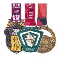Souvenir de football 3D personnalisé, cadeau souvenir personnalisé très populaire, médaille de trophée sportif en métal avec ruban