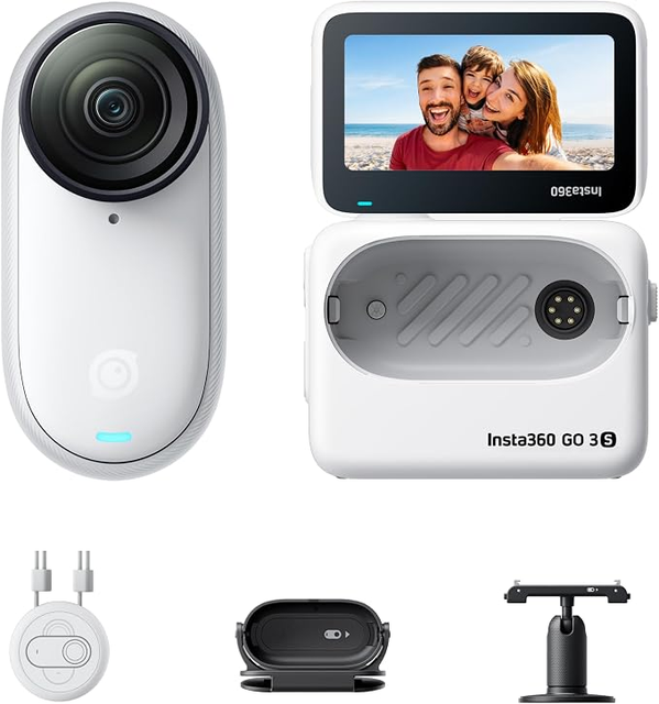 Insta360 GO 3S 4K Tiny Portable Vlogging Camera, Hands-Free POVs, Mount Anywhere, Stabilization, , 10m Waterproof,  Pet POV