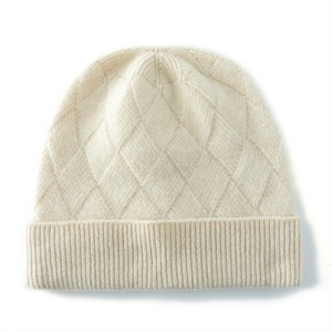 Nueva moda cálido sombrero de punto de lana pura Otoño e Invierno Color puro hombres y mujeres sombrero todo frío - Product Image 1
