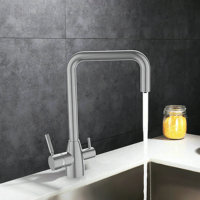DOGO meilleure vente robinet de cuisine 3 voies robinet d'évier de cuisine robinet d'eau chaude et froide en acier inoxydable RO 3 en 1 filtre robinet