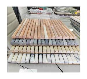 Piastrella da parete in marmo naturale travertino mosaico travertin piastrella a mosaico in travertino invecchiato classico - Product Image 1