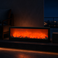 Lampe de cheminée LED vintage nordique autoportante avec écran d'affichage LED, installation facile, pour usage domestique et hôtelier, décoration rétro pour la maison