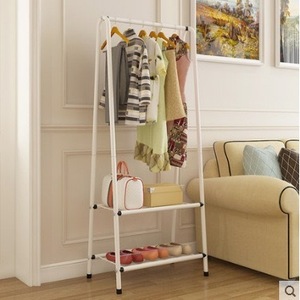 Perchero con estante de hierro, diseño minimalista, de pie, para almacenamiento en la sala de estar - Product Image 1
