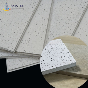 Hiện đại <span class=keywords><strong>2x4</strong></span> số lượng lớn màu đen sợi khoáng vuông lưới thiết kế gạch Trần cách âm và chống cháy cho khách sạn & bệnh viện - Product Image 1