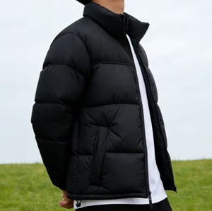 Doudoune <span class=keywords><strong>North</strong></span> <span class=keywords><strong>Face</strong></span> Homme Haute Qualité, Col Montant Fin, Logo Frontal, Noire, Hiver, Chaude, Teinte Unie pour Adultes - Product Image 6