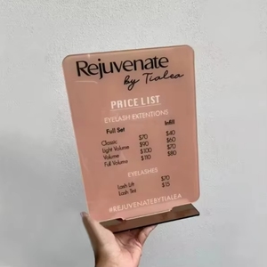 Zll tùy chỉnh Acrylic cong <span class=keywords><strong>Menu</strong></span> & barsign nhẹ & di động cho weddingsand trong nhà đồ uống hiện đại - Product Image 3