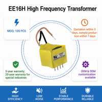 Transformateur EE16H 5V 1A à faible perte SMPS, transformateur à fils volants haute fréquence, transformateur Flyback, transformateur Chopper EE