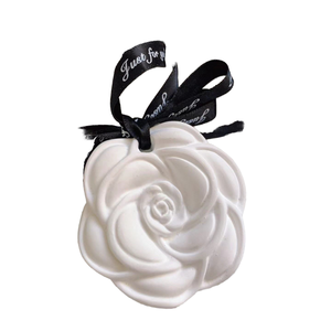 Kalıcı Kokulu El Yapımı Aromaterapi Alçı Taşı Beyaz Çiçek Şeklinde Taşınabilir Oda Kokusu - Product Image 3