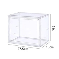 Boîte de rangement en acrylique Lener - Pliable et empilable, design moderne pour chaussures, livres, jouets et présentoir de boîtes mystères