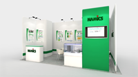 Cabine d'exposition modulaire en tissu aluminium, stand d'exposition, vente en gros, 3x3 10 pieds
