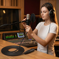 Câble audio micro XLR équilibré mâle-femelle en cuivre sans oxygène ABCCABLS pour mixeur, enregistrement en studio, performance scénique