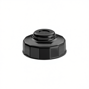 Bouchon de bouteille en plastique noir avec centre fileté pour remplacement de bouteille d'eau 446 - Product Image 2