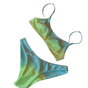 Traje <span class=keywords><strong>de</strong></span> baño personalizado con cuello redondo y realce para mujer - Product Image 3