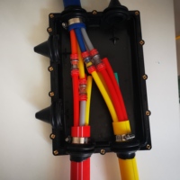 Penutup kabel kedap air 6 Cara H dan Y bentuk T jenis HDPE tabung mikro distribusi kotak cabang Diameter saluran maks 43.5mm