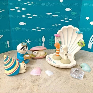 Qingh Ocean World Zakka Palazzo del Drago, Gatto, Squalo Conchiglia, Regalo di Tendenza, Decorazione da Scrivania, Soprammobile in Resina - Product Image 1