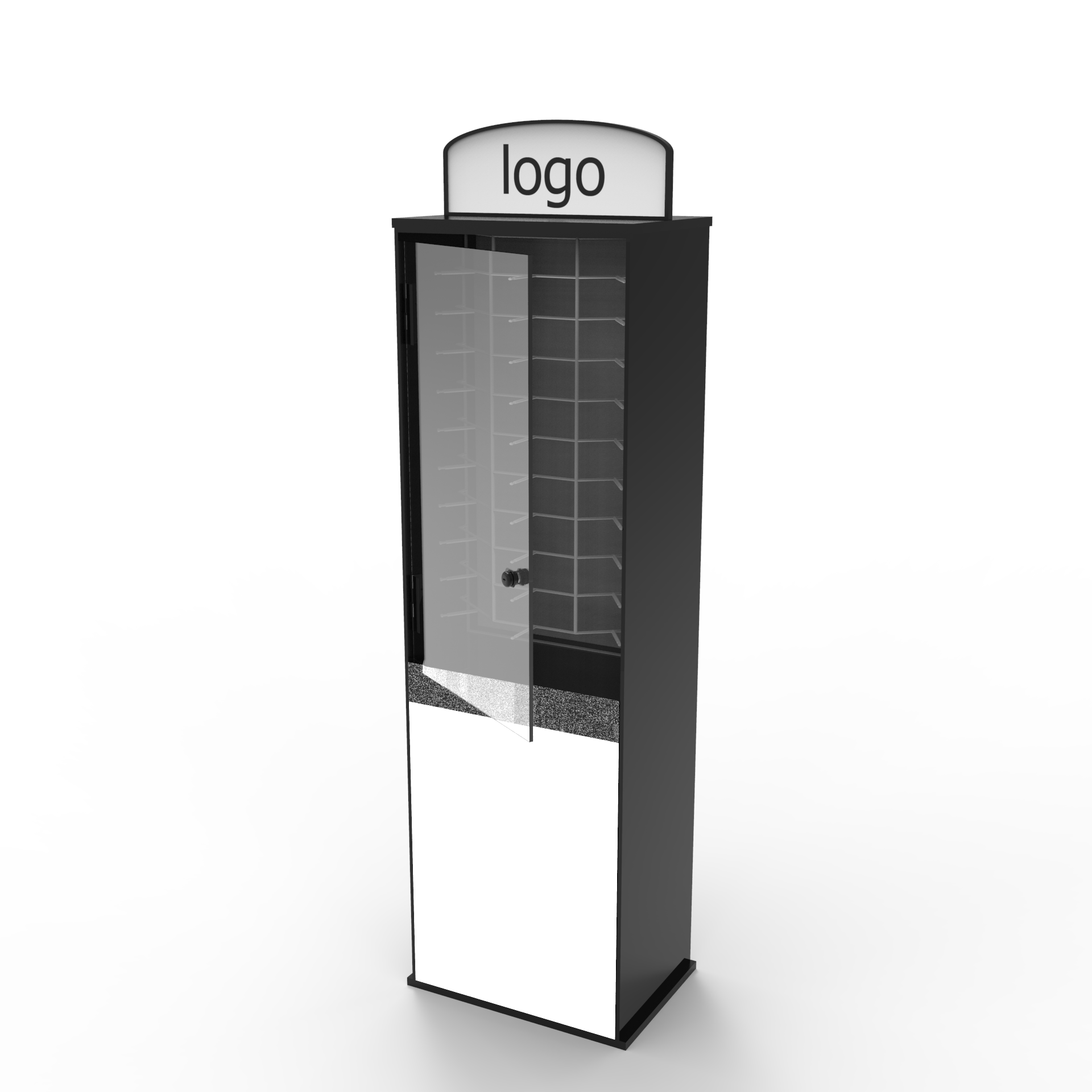 Apache Modern LED Floor Standing Garment Display Rack for Recyclable Acrylic Metal Wood MDF Store for — view 4