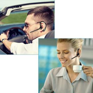 Draadloze Zakelijke Headset Bt 5.0 Stereo Mini Oortelefoon Handsfree Muziek Enkele Oorhaak Oordopjes Met Microfoon Voor Rijden Kantoor - Product Image 5