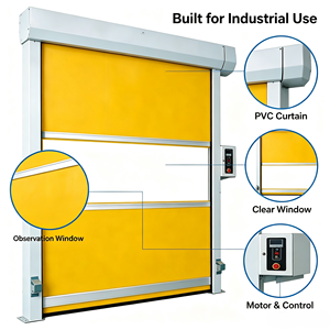 <span class=keywords><strong>Porte</strong></span> rapide électrique <span class=keywords><strong>enroulable</strong></span> en PVC, directement d'usine, pour ateliers d'assemblage automobile et projets <span class=keywords><strong>de</strong></span> passage <span class=keywords><strong>de</strong></span> ateliers <span class=keywords><strong>de</strong></span> peinture - Product Image 3