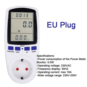 Medidor de Electricidad para UE, EE. UU. y Reino Unido, Monitor de Voltaje, Medidor de Potencia, Tipo Enchufe, Medidor de Vatios, Analizador de Energía, <span class=keywords><strong>kWh</strong></span> - Product Image 3