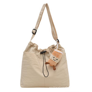 I-0335 femmes sacs à main grande capacité cordon seau sac personnalisé étanche bandoulière sac à bandoulière décontracté Nylon sac à bandoulière - Product Image 5