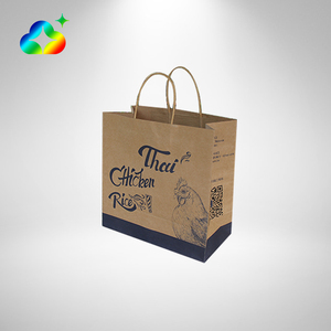 Sacchetto <span class=keywords><strong>di</strong></span> <span class=keywords><strong>Carta</strong></span> Kraft Ecologico <span class=keywords><strong>di</strong></span> Lusso Riciclabile con Manico, Logo Personalizzato e Nastro per Imballaggio Alimentare, Succhi e Scarpe - Product Image 3