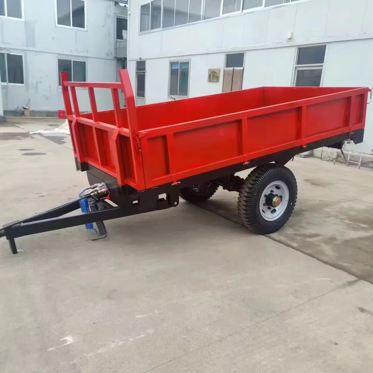 Landbouw Trekker Hydraulische Kooi Oplegger 5-10 Ton Farm Dump Trailer Tractor Tiptrailers Voor Tractoren