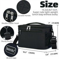 Boîte à lunch pour hommes/femmes petit sac à lunch isolé étanche sac fourre-tout refroidisseur souple boîte à lunch réutilisable pour le travail voyage Fitness