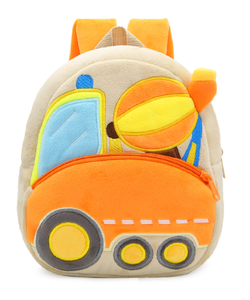 2-4 anni simpatico cartone animato escavatore bambini 3D auto ingegneria veicolo peluche zaino ragazze bambini scuola materna borsa - Product Image 6